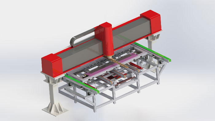 	Automatic battery pack typesetting machine